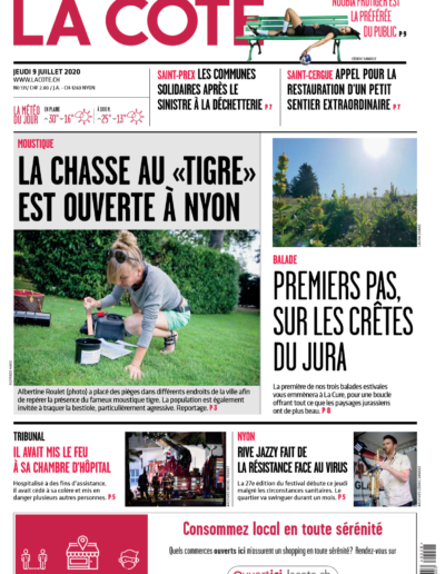 La Côte, jeudi 9 juillet 2020, Rive Jazzy fait de la résistance face au virus - Rive Jazzy dans la Presse