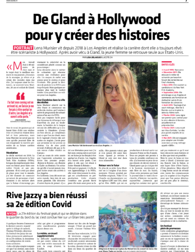 La Côte le 09 août 2021 - Rive Jazzy dans la Presse