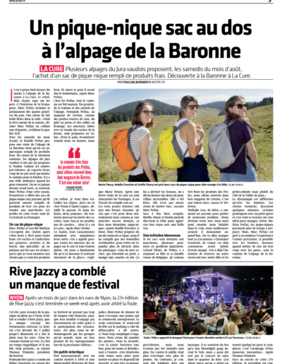 La Côte le 10 août 2020 - Rive Jazzy dans la Presse