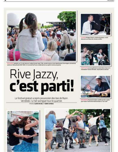 La Côte le 12 juillet 2021 - Rive Jazzy dans la Presse
