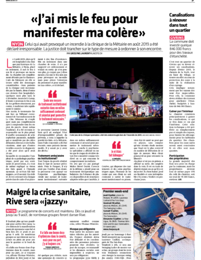 La Côte le 9 juillet 2020 - Rive Jazzy dans la Presse