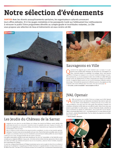 La Côte le 8 juillet 2021 - Rive Jazzy dans la Presse